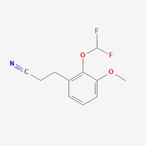 2-(Difluoromethoxy)-3-methoxyphenylpropanenitrile