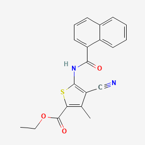 Ethyl 4-cyano-3-methyl-5-[(naphthalen-1-ylcarbonyl)amino]thiophene-2-carboxylate