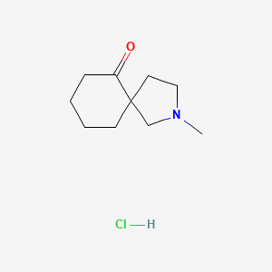 molecular formula C10H18ClNO B14870450 2-Methyl-2-azaspiro[4.5]decan-6-one hydrochloride 