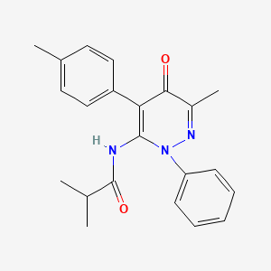 molecular formula C22H23N3O2 B14870469 N-(6-methyl-5-oxo-2-phenyl-4-(p-tolyl)-2,5-dihydropyridazin-3-yl)isobutyramide 