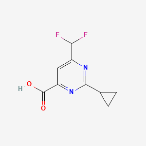 2-Cyclopropyl-6-(difluoromethyl)pyrimidine-4-carboxylic acid