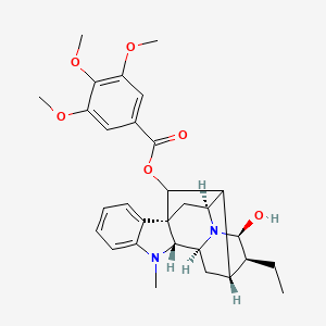 molecular formula C30H36N2O6 B14870522 [(1R,9R,10S,12R,13S,14S,16S,18R)-13-ethyl-14-hydroxy-8-methyl-8,15-diazahexacyclo[14.2.1.01,9.02,7.010,15.012,17]nonadeca-2,4,6-trien-18-yl] 3,4,5-trimethoxybenzoate 