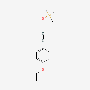 molecular formula C16H24O2Si B14870549 [3-(4-Ethoxy-phenyl)-1,1-dimethyl-prop-2-ynyloxy]-trimethyl-silane 