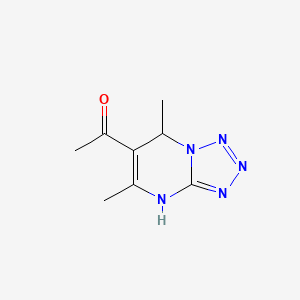 molecular formula C8H11N5O B1487055 1-{5,7-二甲基-4H,7H-[1,2,3,4]四唑并[1,5-a]嘧啶-6-基}乙酮 CAS No. 1803585-36-5