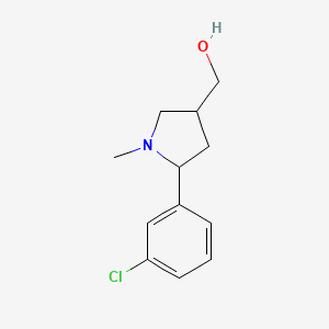 (5-(3-Chlorophenyl)-1-methylpyrrolidin-3-yl)methanol