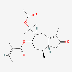 [(5S,8S,8aR)-5-(2-acetyloxypropan-2-yl)-3,8-dimethyl-2-oxo-4,5,6,7,8,8a-hexahydro-1H-azulen-6-yl] (Z)-2-methylbut-2-enoate