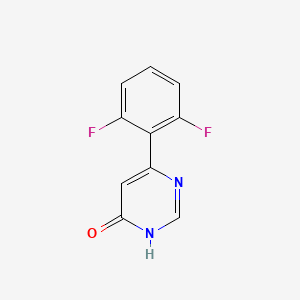 molecular formula C10H6F2N2O B1487058 6-(2,6-二氟苯基)嘧啶-4-醇 CAS No. 1699679-08-7