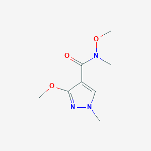 molecular formula C8H13N3O3 B14870582 N,3-dimethoxy-N,1-dimethyl-1H-pyrazole-4-carboxamide 