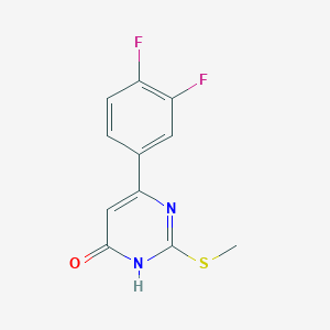 molecular formula C11H8F2N2OS B1487059 6-(3,4-二氟苯基)-2-(甲硫基)嘧啶-4(3H)-酮 CAS No. 2098095-84-0