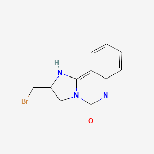 molecular formula C11H10BrN3O B1487062 2-(bromomethyl)-2,6-dihydroimidazo[1,2-c]quinazolin-5(3H)-one CAS No. 139047-54-4