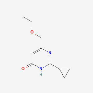 molecular formula C10H14N2O2 B1487063 2-环丙基-6-(乙氧甲基)嘧啶-4-醇 CAS No. 2098026-11-8