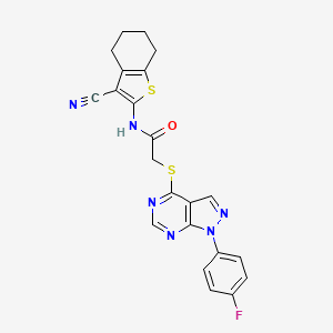 N-(3-cyano-4,5,6,7-tetrahydrobenzo[b]thiophen-2-yl)-2-((1-(4-fluorophenyl)-1H-pyrazolo[3,4-d]pyrimidin-4-yl)thio)acetamide