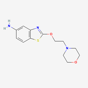 molecular formula C13H17N3O2S B14870640 2-(2-Morpholinoethoxy)benzo[d]thiazol-5-amine 