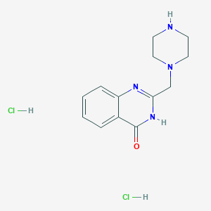 molecular formula C13H18Cl2N4O B1487065 2-Piperazin-1-ylmethyl-3H-quinazolin-4-one dihydrochloride CAS No. 1177287-65-8
