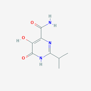 molecular formula C8H11N3O3 B1487066 5,6-二羟基-2-异丙基嘧啶-4-甲酰胺 CAS No. 954241-13-5