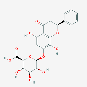 (2S,3S,4S,5R,6S)-6-[[(2S)-5,8-dihydroxy-4-oxo-2-phenyl-2,3-dihydrochromen-7-yl]oxy]-3,4,5-trihydroxyoxane-2-carboxylic acid