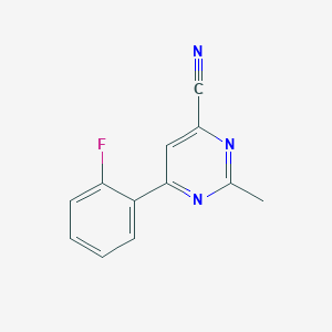 6-(2-Fluorophenyl)-2-methylpyrimidine-4-carbonitrile