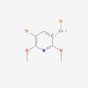 molecular formula C7H7Br2NO2Zn B14870671 (5-Bromo-2,6-dimethoxypyridin-3-yl)Zinc bromide 