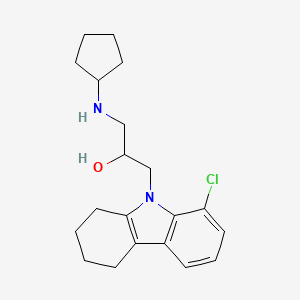 molecular formula C20H27ClN2O B14870705 1-(8-chloro-1,2,3,4-tetrahydro-9H-carbazol-9-yl)-3-(cyclopentylamino)propan-2-ol 