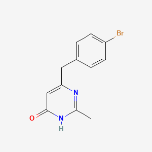 molecular formula C12H11BrN2O B1487072 6-(4-溴苄基)-2-甲基嘧啶-4-醇 CAS No. 1368883-47-9