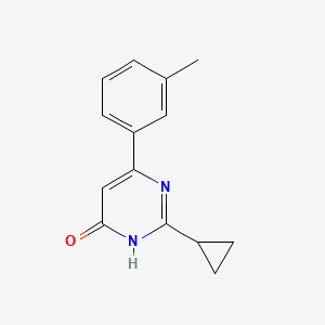 molecular formula C14H14N2O B1487076 2-Cyclopropyl-6-(m-tolyl)pyrimidin-4-ol CAS No. 1710833-97-8