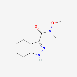 molecular formula C10H15N3O2 B14870765 N-methoxy-N-methyl-4,5,6,7-tetrahydro-1H-indazole-3-carboxamide 