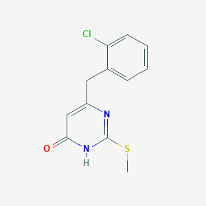 molecular formula C12H11ClN2OS B1487077 6-(2-氯苄基)-2-(甲硫基)嘧啶-4(3H)-酮 CAS No. 2097967-39-8