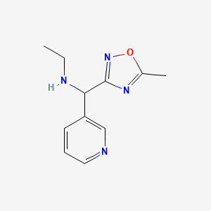 N-((5-methyl-1,2,4-oxadiazol-3-yl)(pyridin-3-yl)methyl)ethanamine