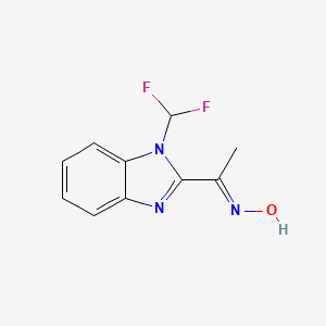molecular formula C10H9F2N3O B1487078 1-[1-(Difluoromethyl)benzimidazol-2-yl]-1-(hydroxyimino)ethane CAS No. 900137-39-5