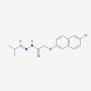 2-[(6-bromonaphthalen-2-yl)oxy]-N'-[(1E)-2-methylpropylidene]acetohydrazide