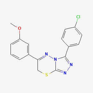 molecular formula C17H13ClN4OS B14870833 3-(4-chlorophenyl)-6-(3-methoxyphenyl)-7H-[1,2,4]triazolo[3,4-b][1,3,4]thiadiazine 