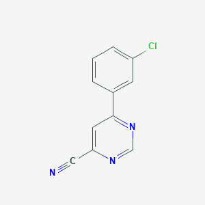 molecular formula C11H6ClN3 B14870839 6-(3-Chlorophenyl)pyrimidine-4-carbonitrile 