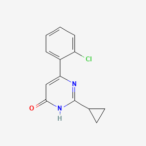 molecular formula C13H11ClN2O B1487086 6-(2-Chlorophenyl)-2-cyclopropylpyrimidin-4-ol CAS No. 1412953-14-0