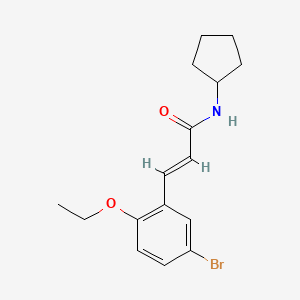 molecular formula C16H20BrNO2 B14870866 (2E)-3-(5-bromo-2-ethoxyphenyl)-N-cyclopentylprop-2-enamide 