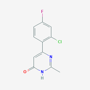 molecular formula C11H8ClFN2O B1487087 6-(2-Chloro-4-fluorophenyl)-2-methylpyrimidin-4-ol CAS No. 1697581-20-6