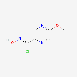 molecular formula C6H6ClN3O2 B1487088 N-羟基-5-甲氧基吡嗪-2-甲酰亚胺氯 CAS No. 1799816-15-1