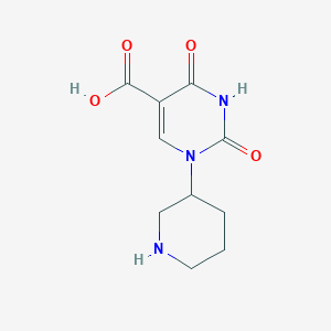 molecular formula C10H13N3O4 B14870884 2,4-Dioxo-1-(piperidin-3-yl)-1,2,3,4-tetrahydropyrimidine-5-carboxylic acid 