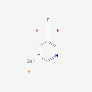 molecular formula C6H3BrF3NZn B14870891 (5-(Trifluoromethyl)pyridin-3-yl)Zinc bromide 