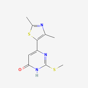 molecular formula C10H11N3OS2 B1487090 6-(2,4-dimethylthiazol-5-yl)-2-(methylthio)pyrimidin-4(3H)-one CAS No. 2097967-50-3