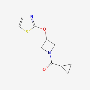 molecular formula C10H12N2O2S B14870901 Cyclopropyl(3-(thiazol-2-yloxy)azetidin-1-yl)methanone 