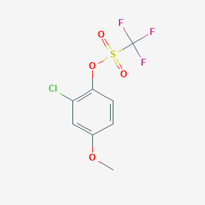 molecular formula C8H6ClF3O4S B14870935 2-Chloro-4-methoxyphenyl trifluoromethanesulphonate 