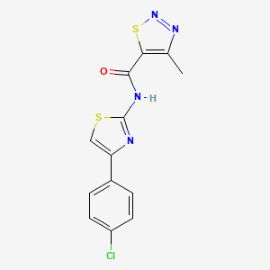 N-(4-(4-chlorophenyl)thiazol-2-yl)-4-methyl-1,2,3-thiadiazole-5-carboxamide