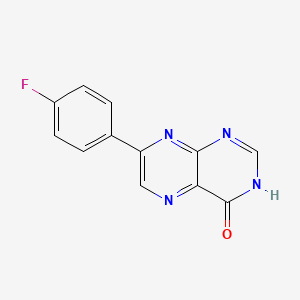 molecular formula C12H7FN4O B14870950 7-(4-Fluorophenyl)pteridin-4-ol 