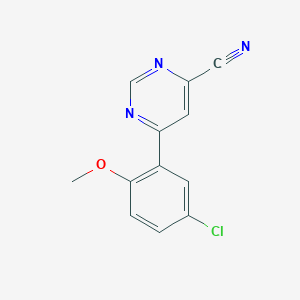 6-(5-Chloro-2-methoxyphenyl)pyrimidine-4-carbonitrile