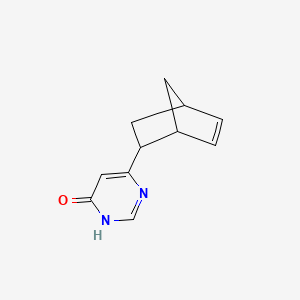 molecular formula C11H12N2O B1487097 6-((1R,2S,4R)-双环[2.2.1]庚-5-烯-2-基)嘧啶-4-醇 CAS No. 2109602-05-1