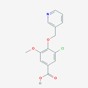 3-Chloro-5-methoxy-4-(pyridin-3-ylmethoxy)benzoic acid