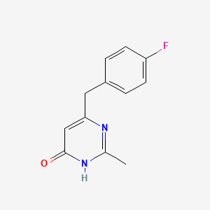molecular formula C12H11FN2O B1487101 6-(4-Fluorobenzyl)-2-methylpyrimidin-4-ol CAS No. 2091698-70-1