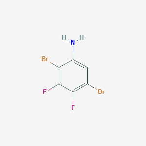 molecular formula C6H3Br2F2N B14871023 2,5-Dibromo-3,4-difluoroaniline 