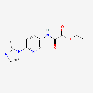 molecular formula C13H14N4O3 B14871035 ethyl {[6-(2-methyl-1H-imidazol-1-yl)pyridin-3-yl]amino}(oxo)acetate 