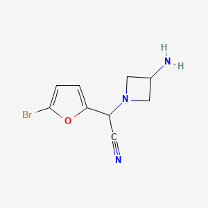 2-(3-Aminoazetidin-1-yl)-2-(5-bromofuran-2-yl)acetonitrile